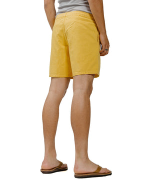 The Real McCoy's MP22015 Cotton Drill Swim Shorts (Over-Dyed) Yellow model back