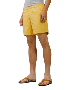 The Real McCoy's MP22015 Cotton Drill Swim Shorts (Over-Dyed) Yellow model front