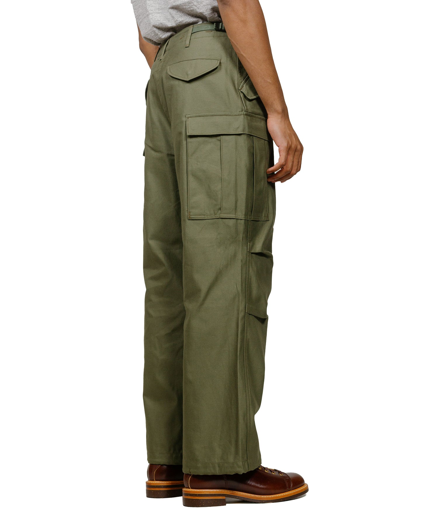 The Real McCoy's MP22101 Trousers, Men's, Field, M-65 Olive model back