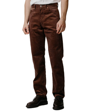 The Real McCoy's MP22107 Corduroy Trousers Lot.906 Brown Model Front