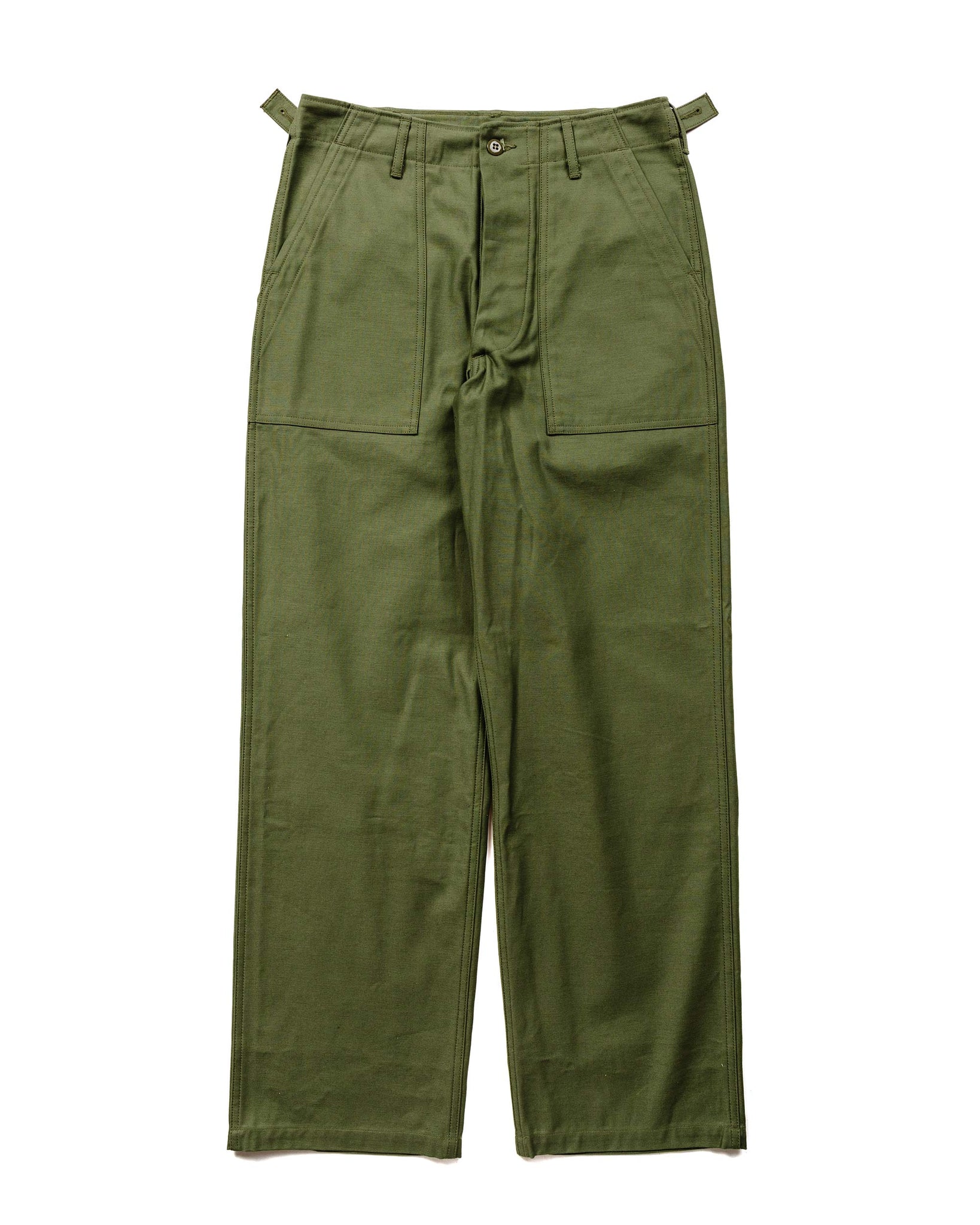 The Real McCoy's MP23003 Trousers, Men's, Cotton Sateen, OG-107 Olive