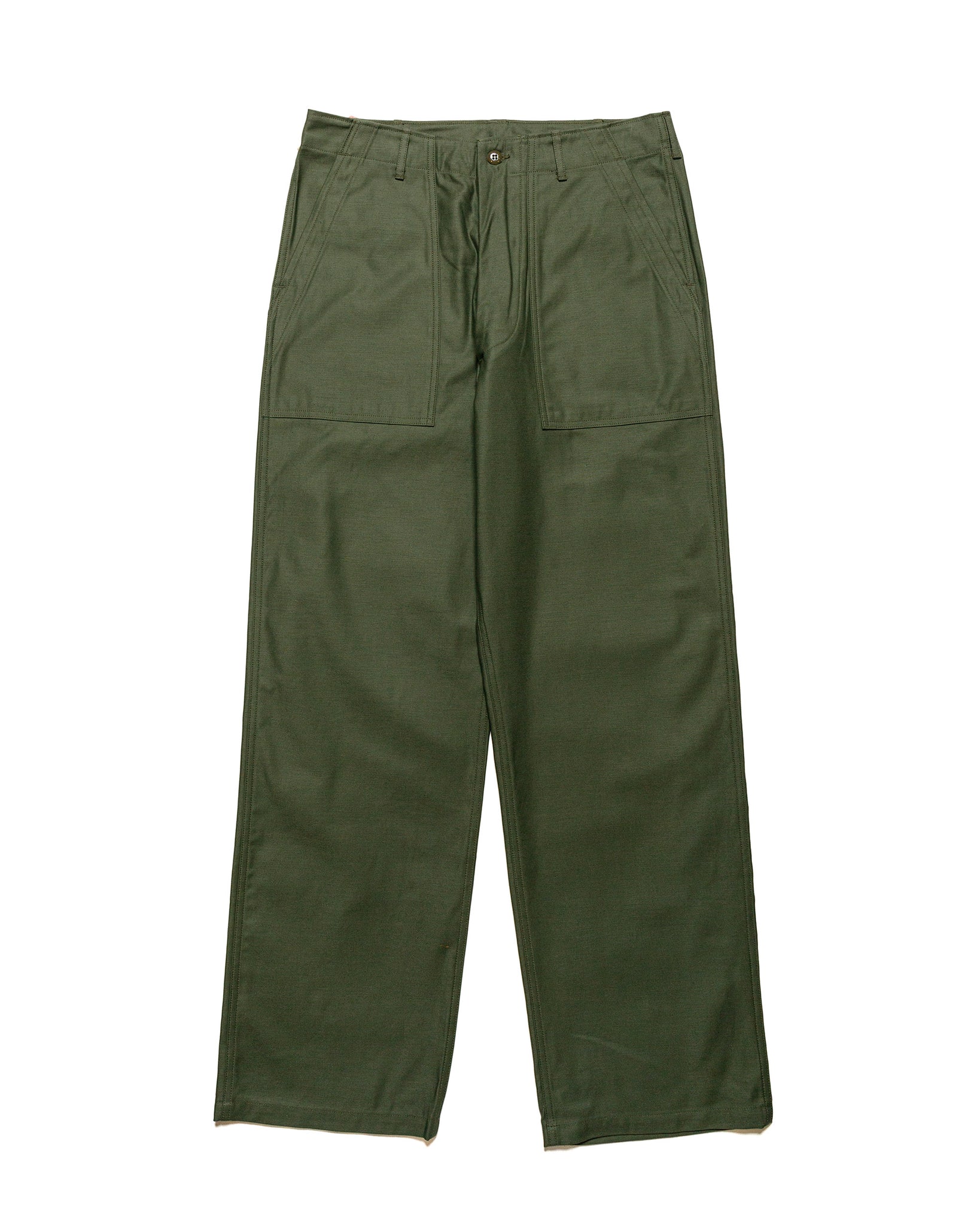 The Real McCoy's MP23003 Trousers, Men's, Cotton Sateen, OG-107 Olive
