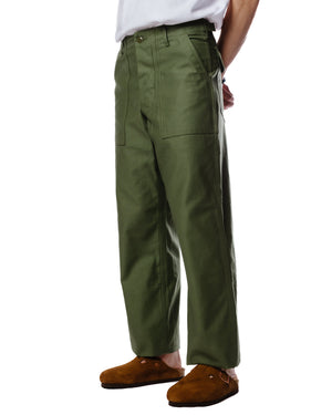 The Real McCoy's MP23003 Trousers, Men's, Cotton Sateen, OG-107 Olive Model Front