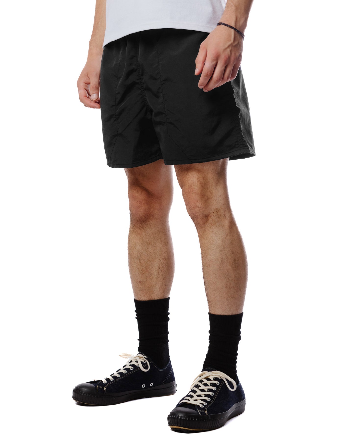 The Real McCoy's MP23019 Nylon-Mesh Hiking Shorts Onyx Model Detail