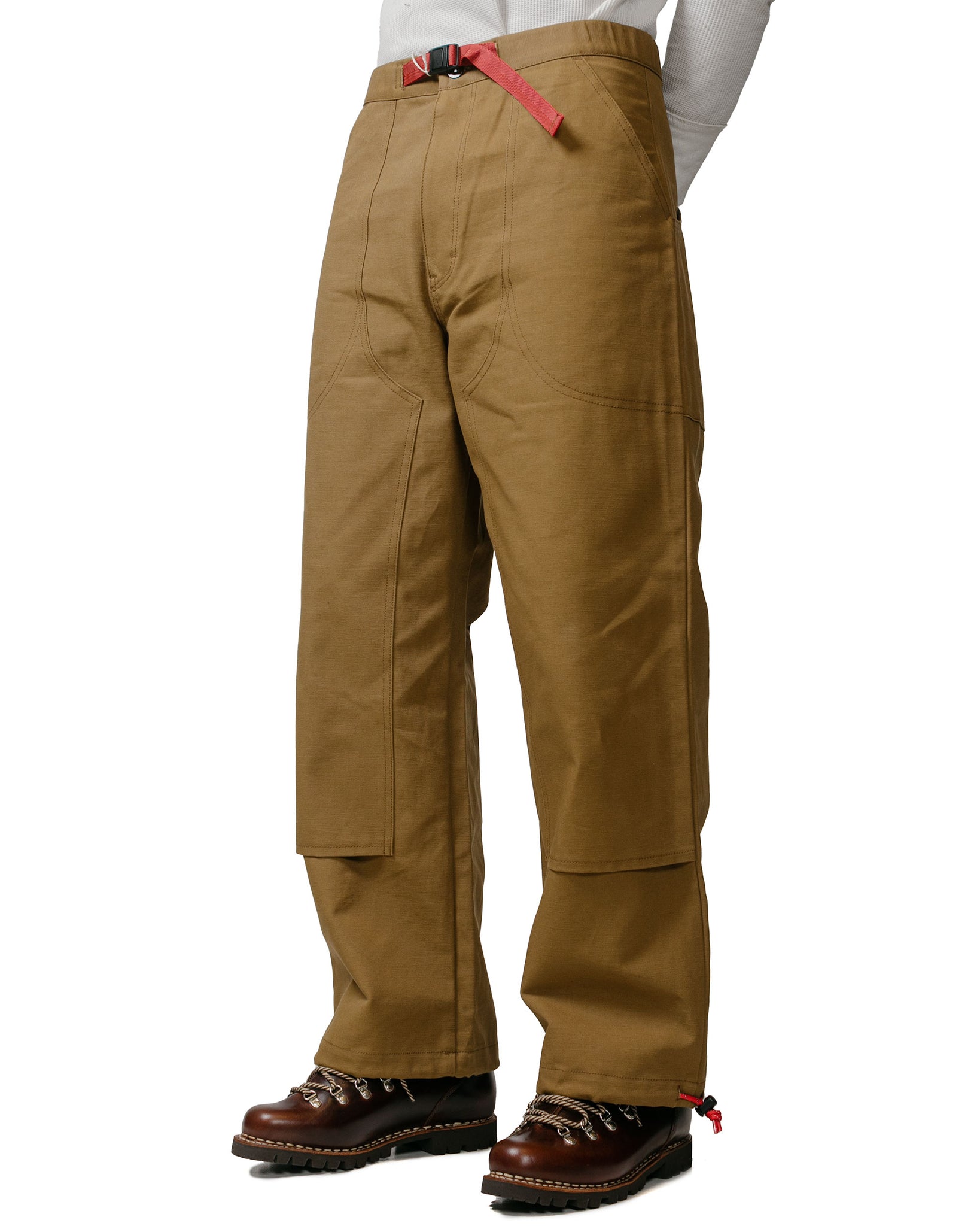 The Real McCoy's MP23104 Cotton Duck Climber's Pants Brown model front