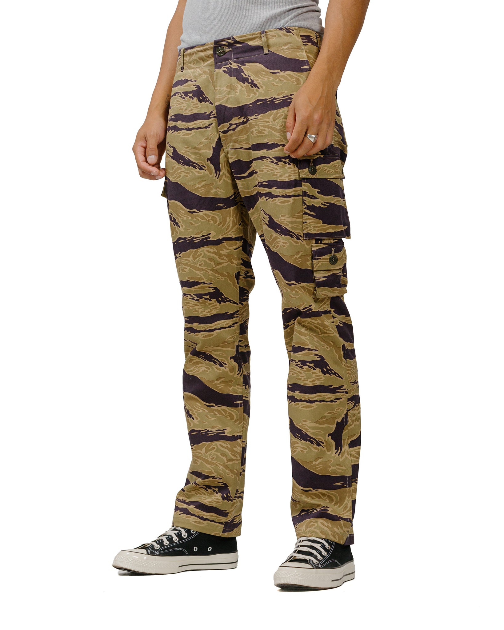 The Real McCoy's MP24001 Tiger Camouflage Trousers / Advisor Khaki model front