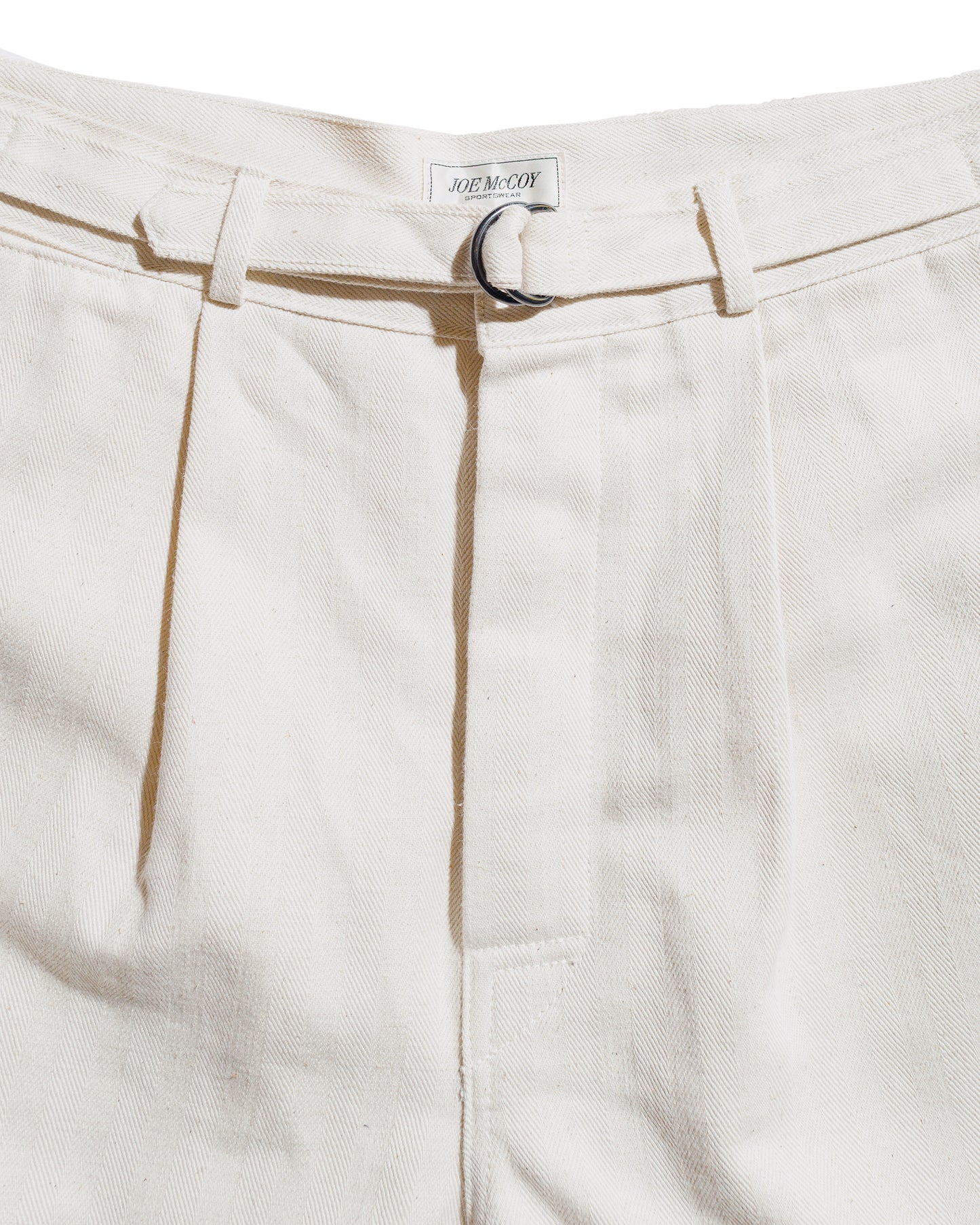 The Real McCoy's MP25014 Belted Shorts  Cotton-Hemp Beige