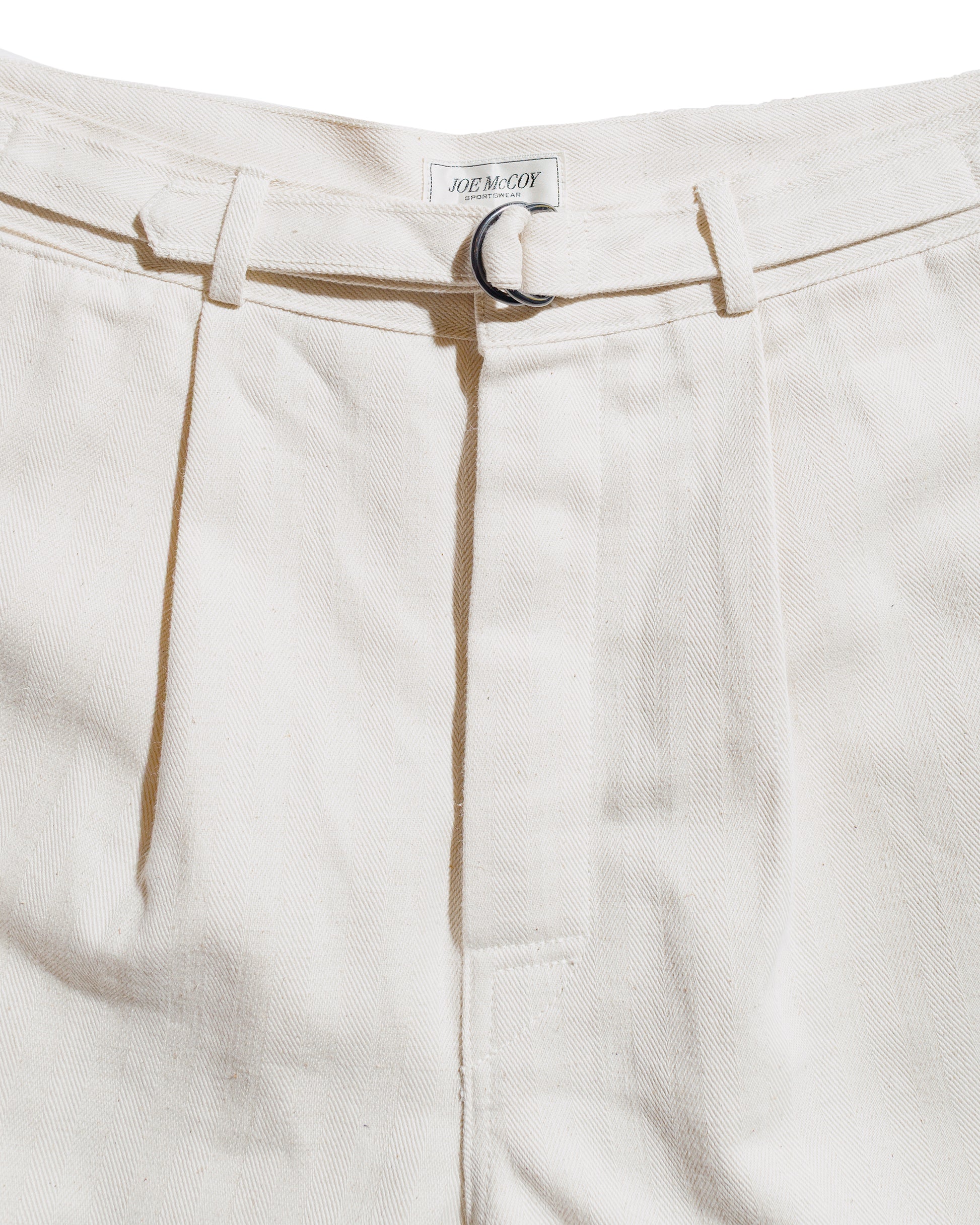 The Real McCoy's MP25014 Belted Shorts  Cotton-Hemp Beige