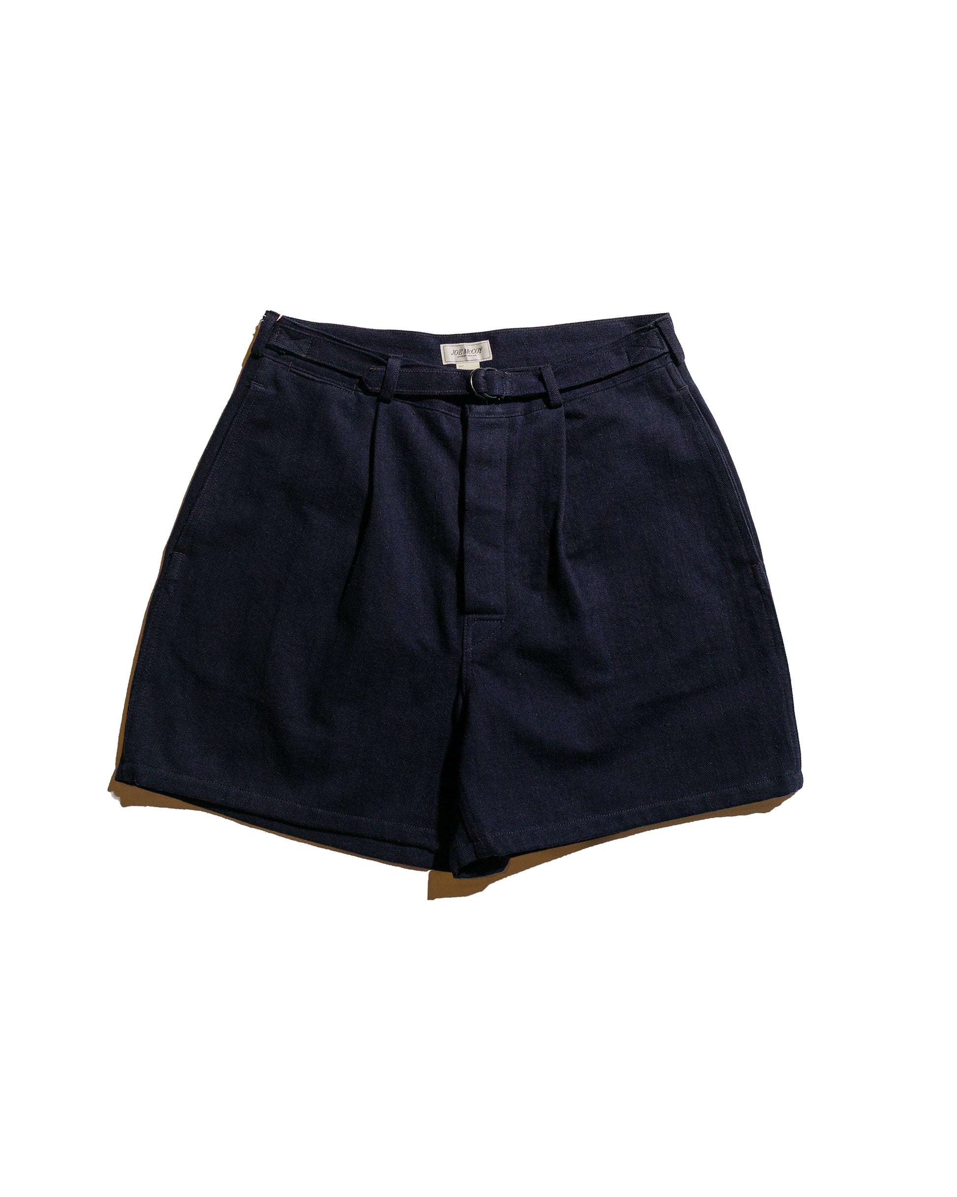 The Real McCoy's MP25014 Belted Shorts / Cotton-Hemp Navy