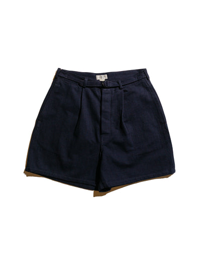 The Real McCoy's MP25014 Belted Shorts / Cotton-Hemp Navy