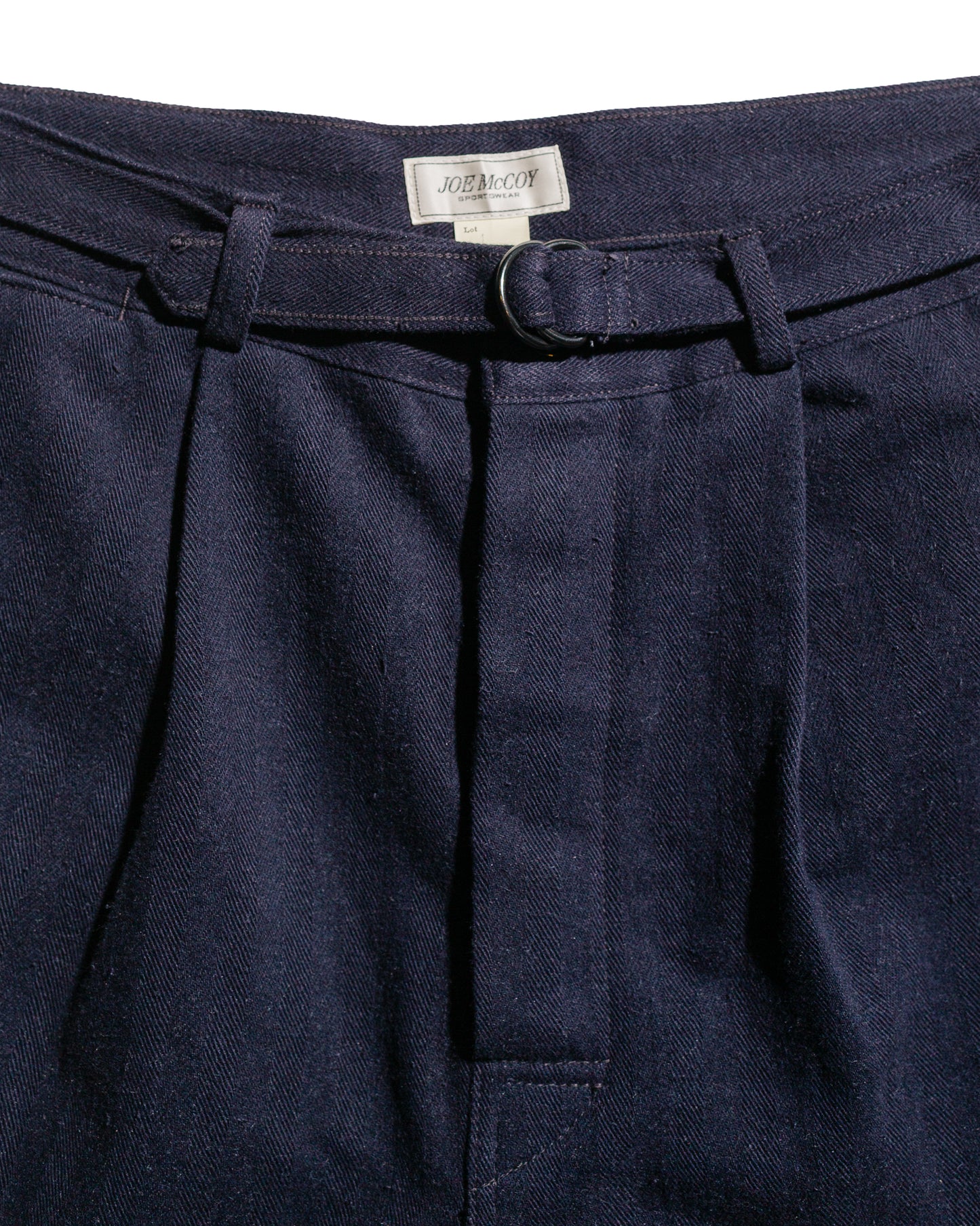 The Real McCoy's MP25014 Belted Shorts / Cotton-Hemp Navy