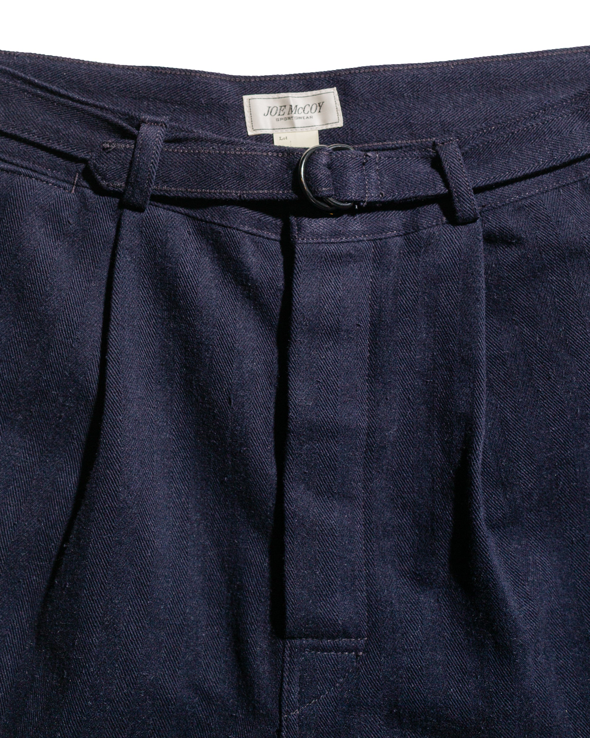 The Real McCoy's MP25014 Belted Shorts / Cotton-Hemp Navy