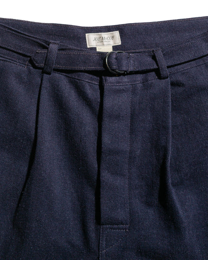 The Real McCoy's MP25014 Belted Shorts / Cotton-Hemp Navy