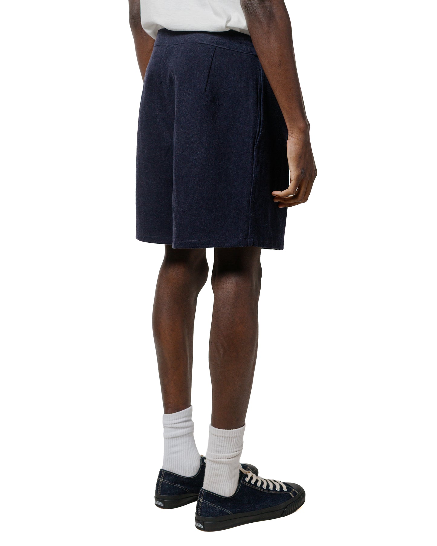 The Real McCoy's MP25014 Belted Shorts / Cotton-Hemp Navy