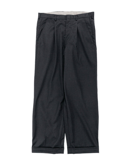 The Real McCoy's MP25101 Single-Pleat Wool Trousers Charcoal