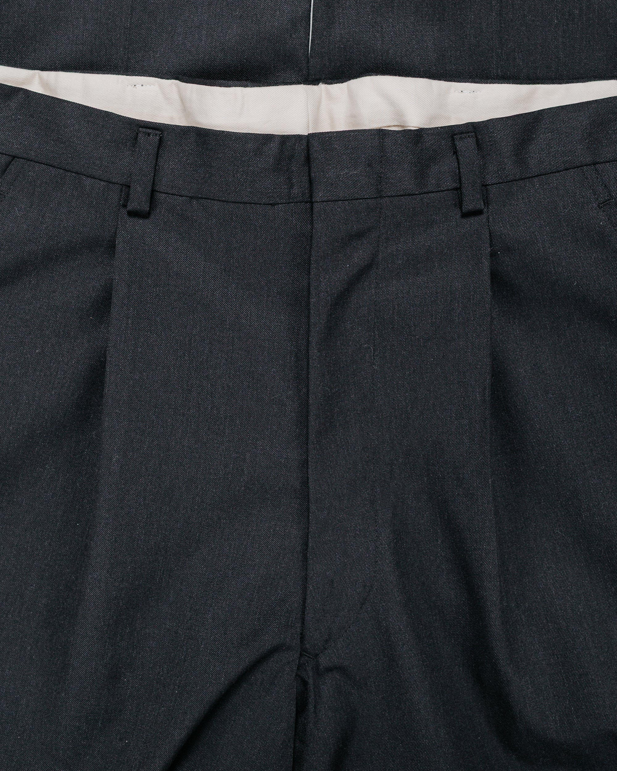 The Real McCoy's MP25101 Single-Pleat Wool Trousers Charcoal