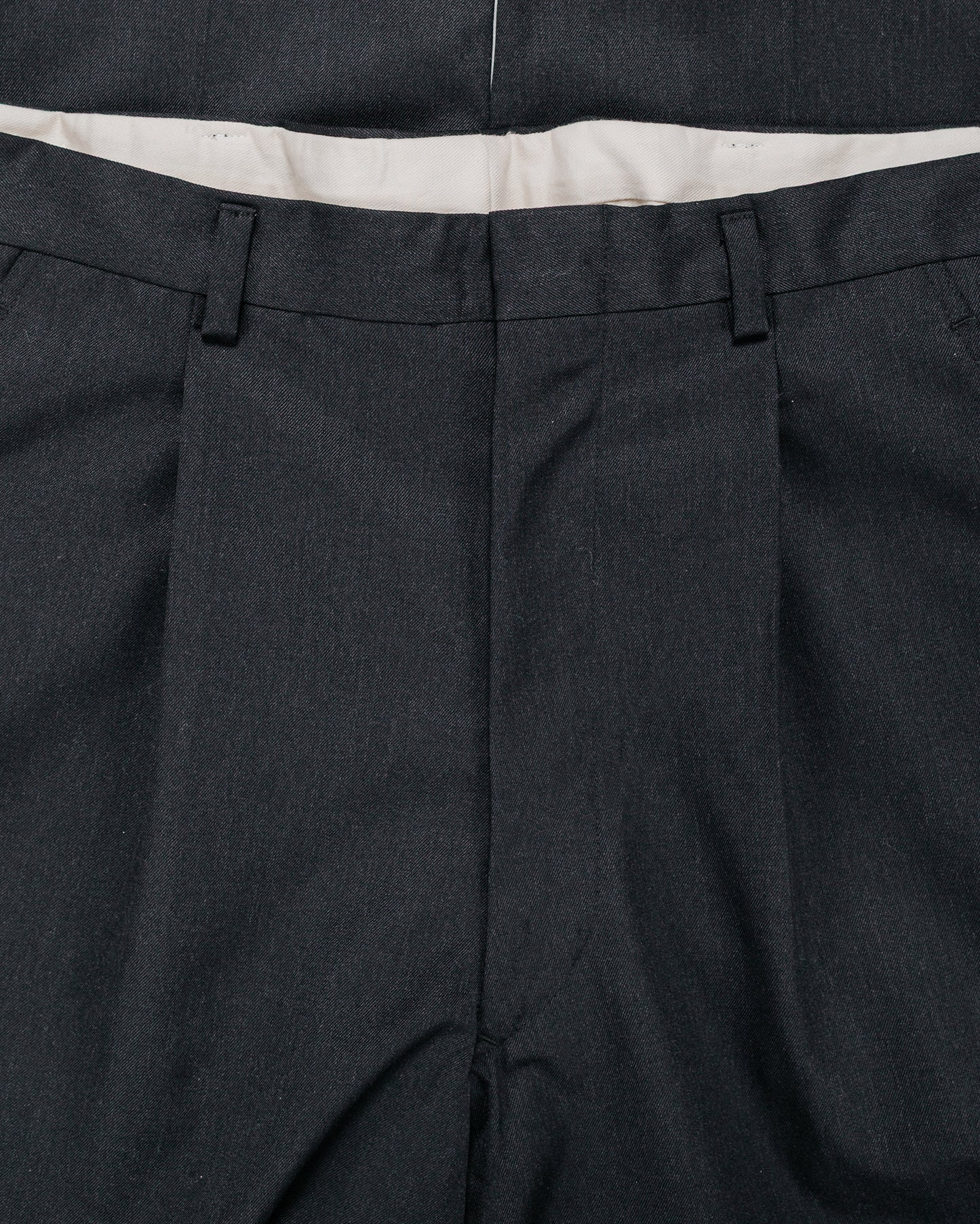 The Real McCoy's MP25101 Single-Pleat Wool Trousers Charcoal