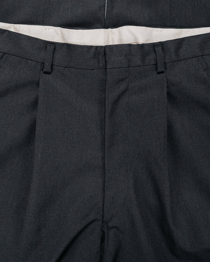 The Real McCoy's MP25101 Single-Pleat Wool Trousers Charcoal