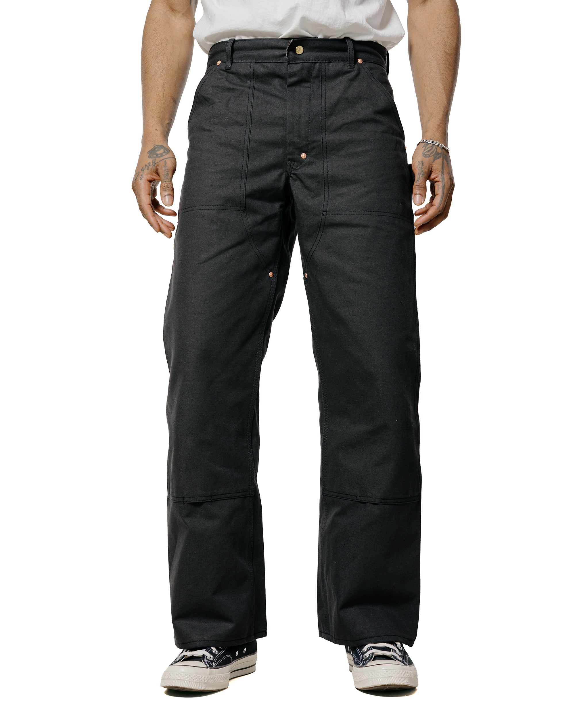 The Real McCoy's MP25102 Double-Knee Work Trousers Charcoal