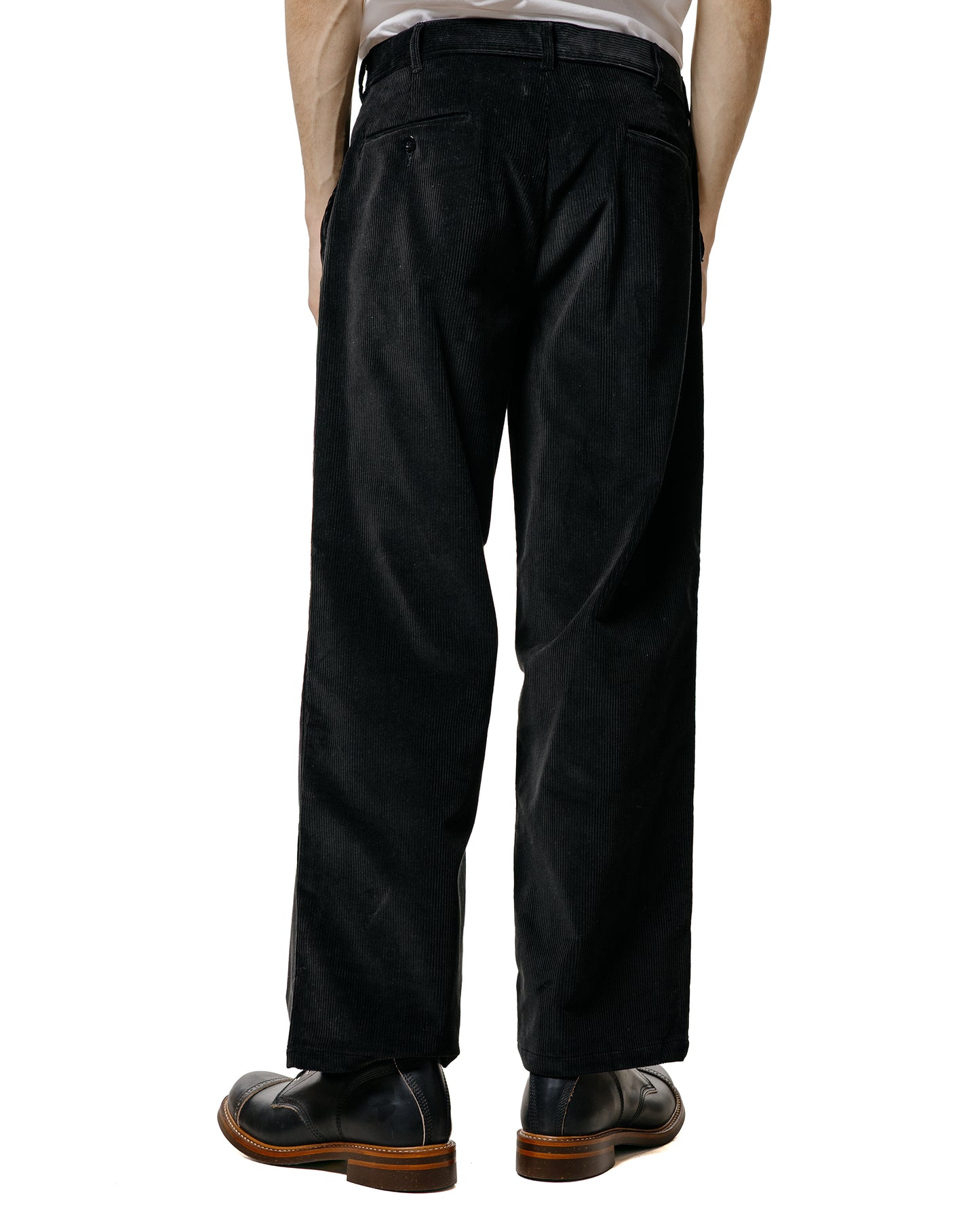 The Real McCoy's MP25105 Double-Pleat Corduroy Trousers Black