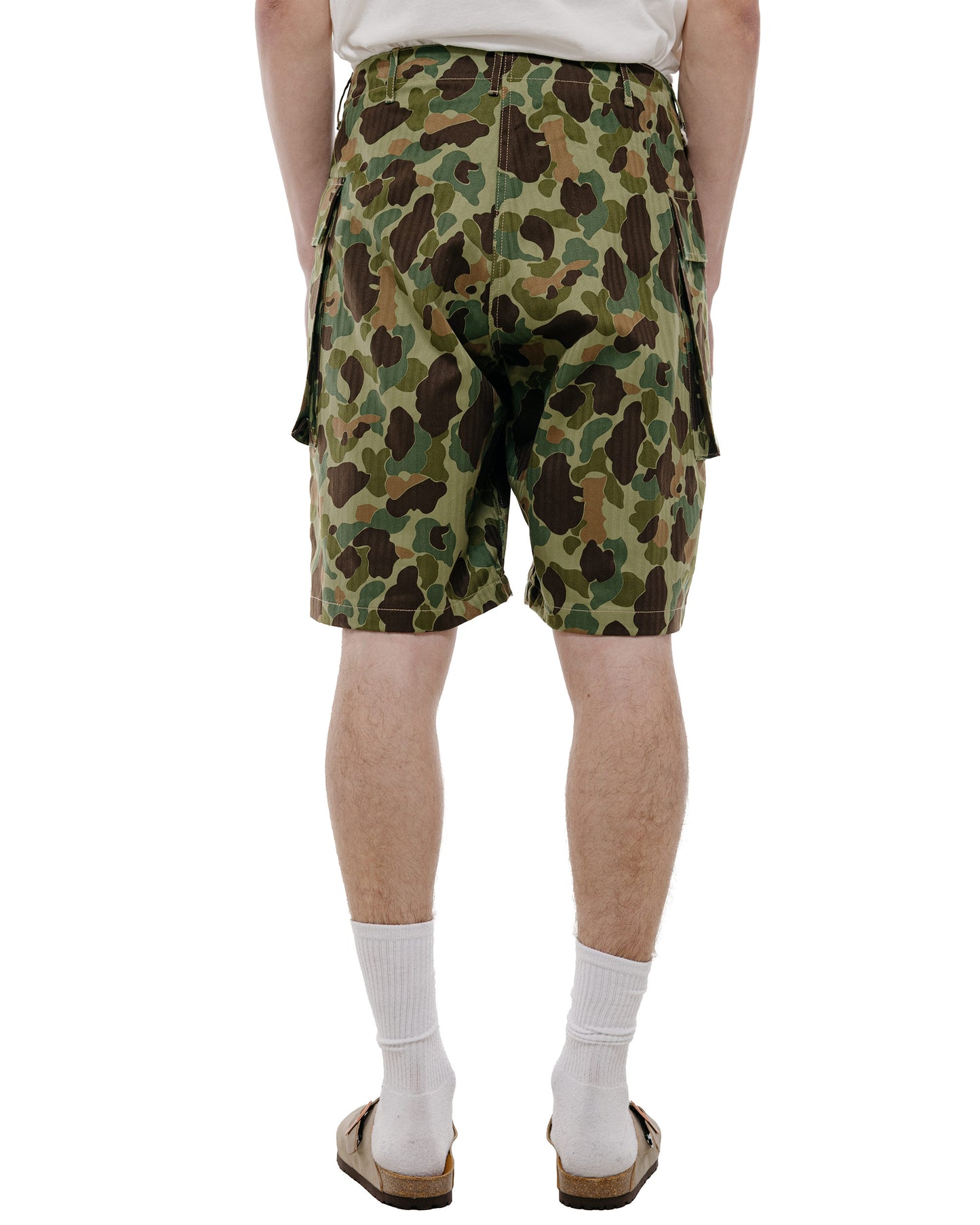 The Real McCoy's MP26002 Reversible Frogskin Camouflage Shorts Green