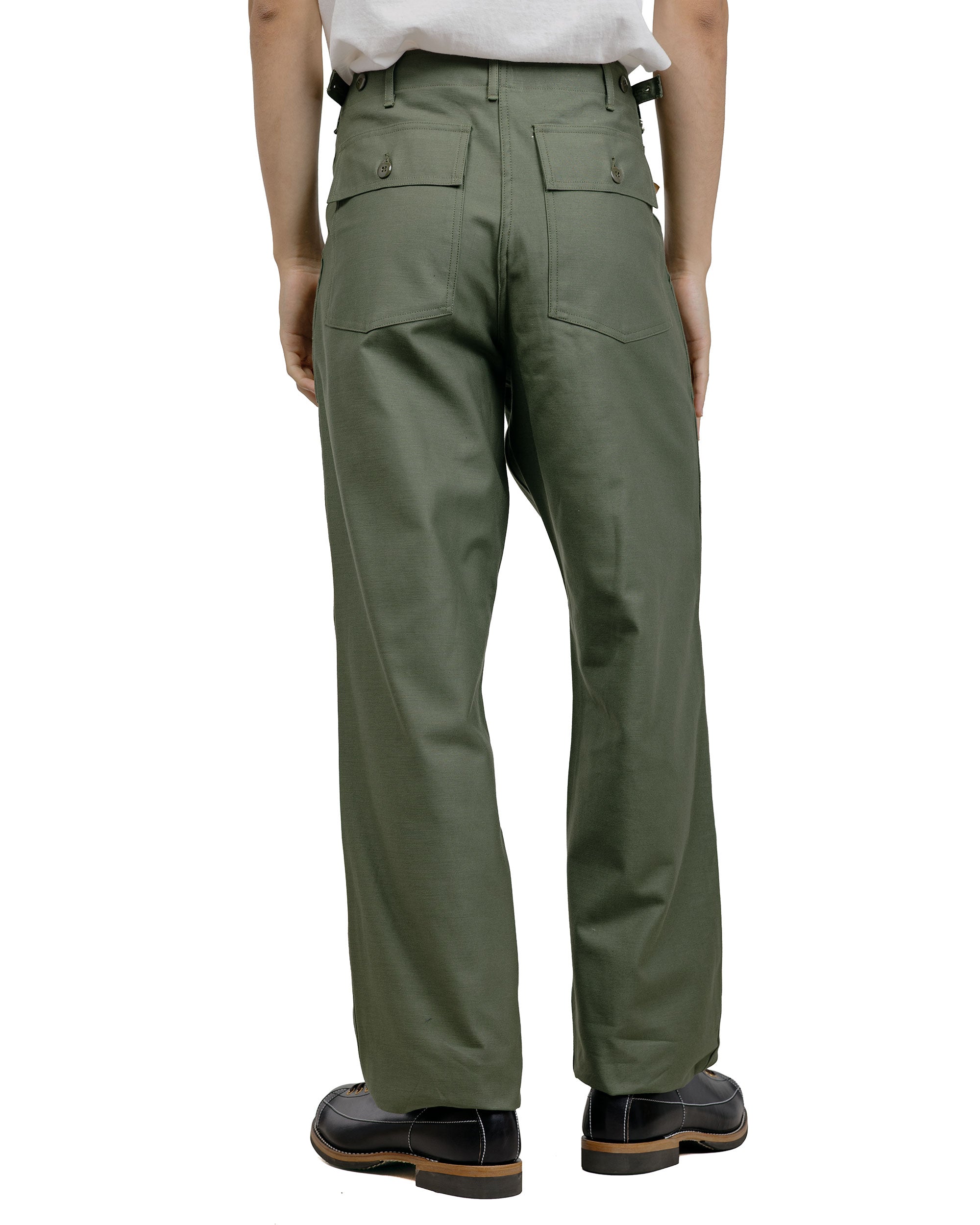 The Real McCoy's MP26005 Trousers, Men's, Cotton Sateen, OG-107 Olive