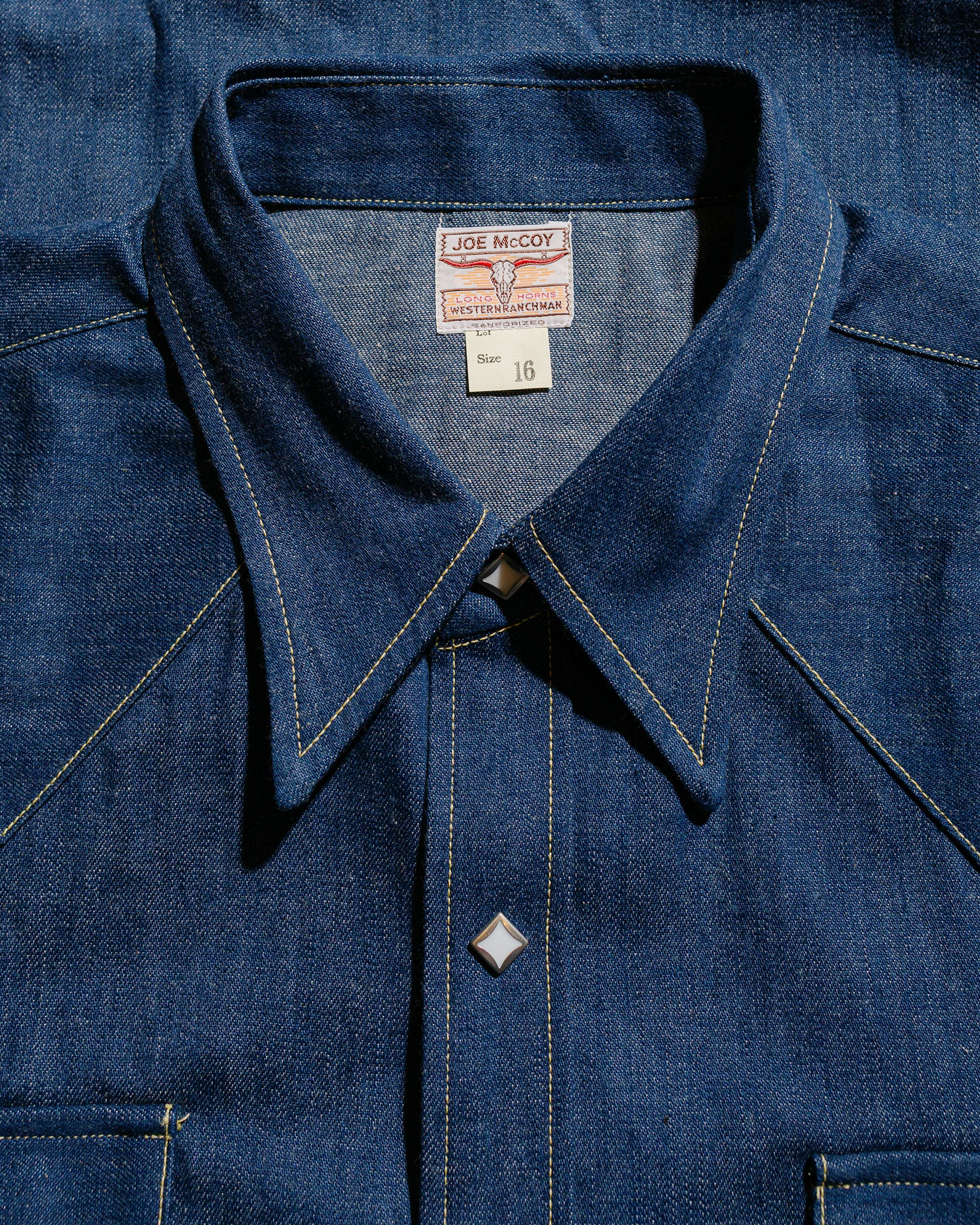 The Real McCoy's MS22003 Denim Western Shirt / Sawtooth Indigo