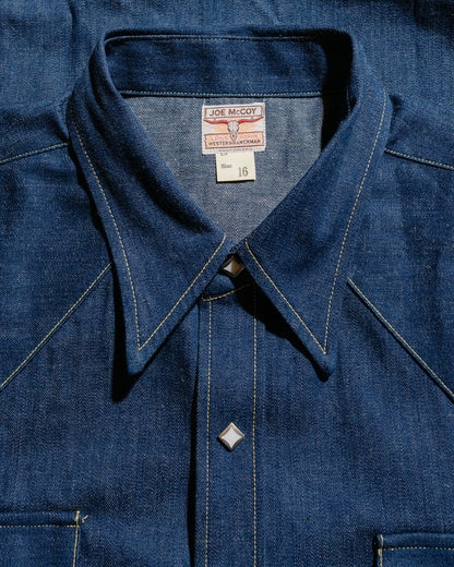 The Real McCoy's MS22003 Denim Western Shirt / Sawtooth Indigo