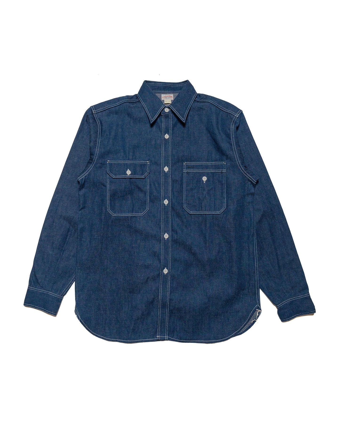 The Real McCoy's MS22103 8HU Denim Serviceman Shirt Indigo