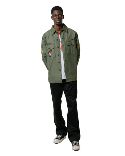 The Real McCoy's MS25002 OG-107 Utility Shirt  Imjin Scouts Olive