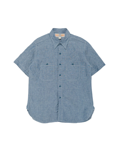 The Real McCoy's MS25005 U.S. Navy Chambray Shirt S/S (Modify) Light Blue