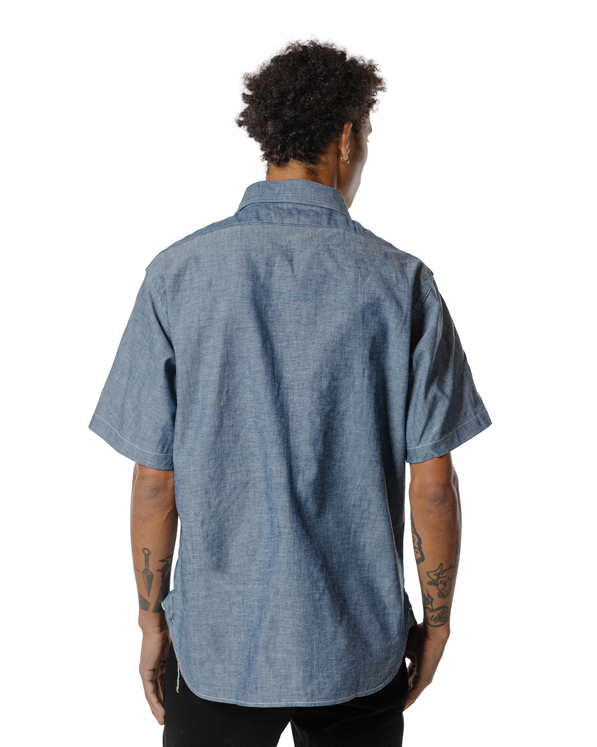 The Real McCoy's MS25005 U.S. Navy Chambray Shirt S/S (Modify) Light Blue