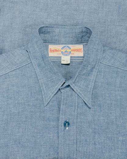 The Real McCoy's MS25005 U.S. Navy Chambray Shirt S/S (Modify) Light Blue