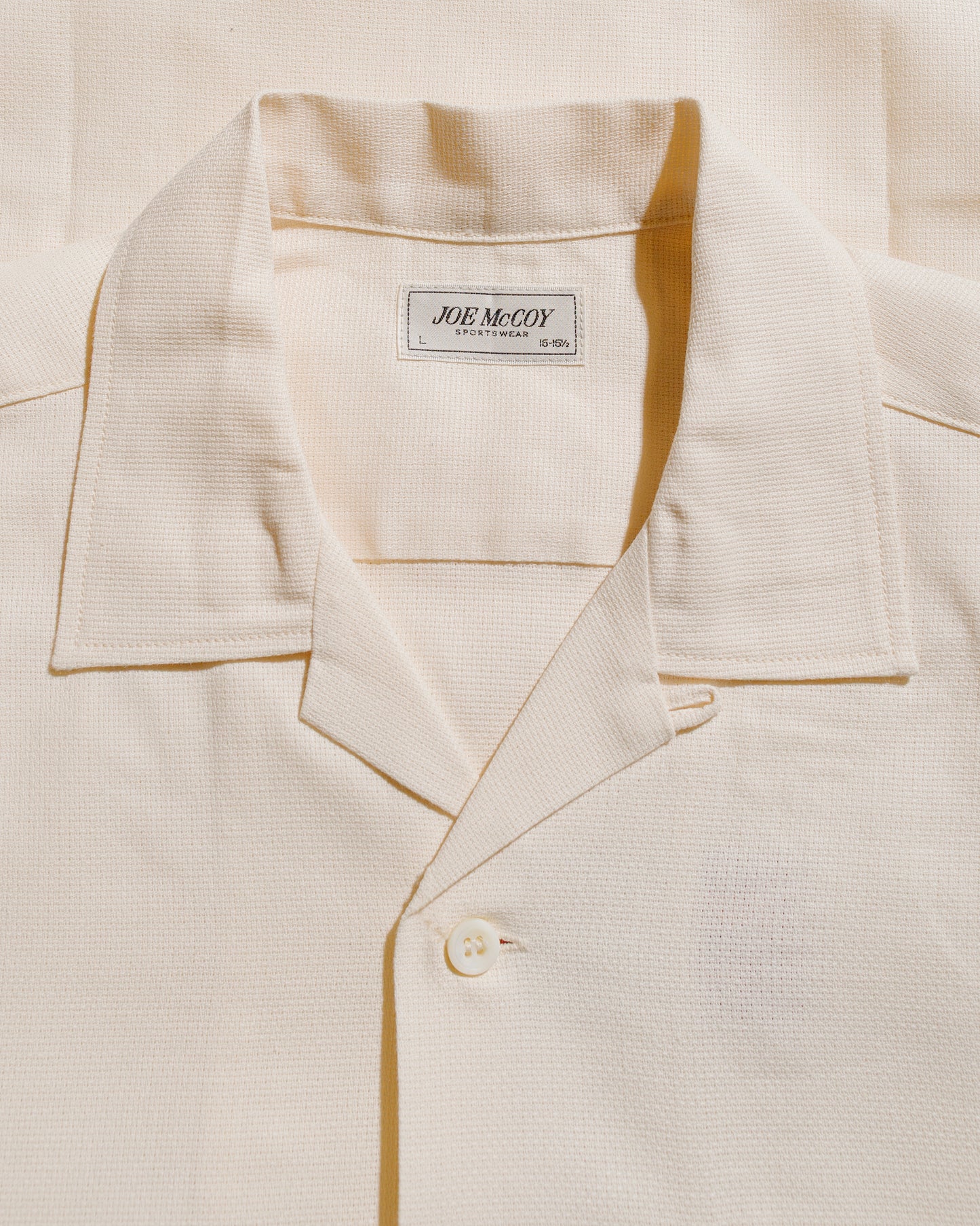 The Real McCoy's MS25010 Joe McCoy Panama Shirt L/S Milk