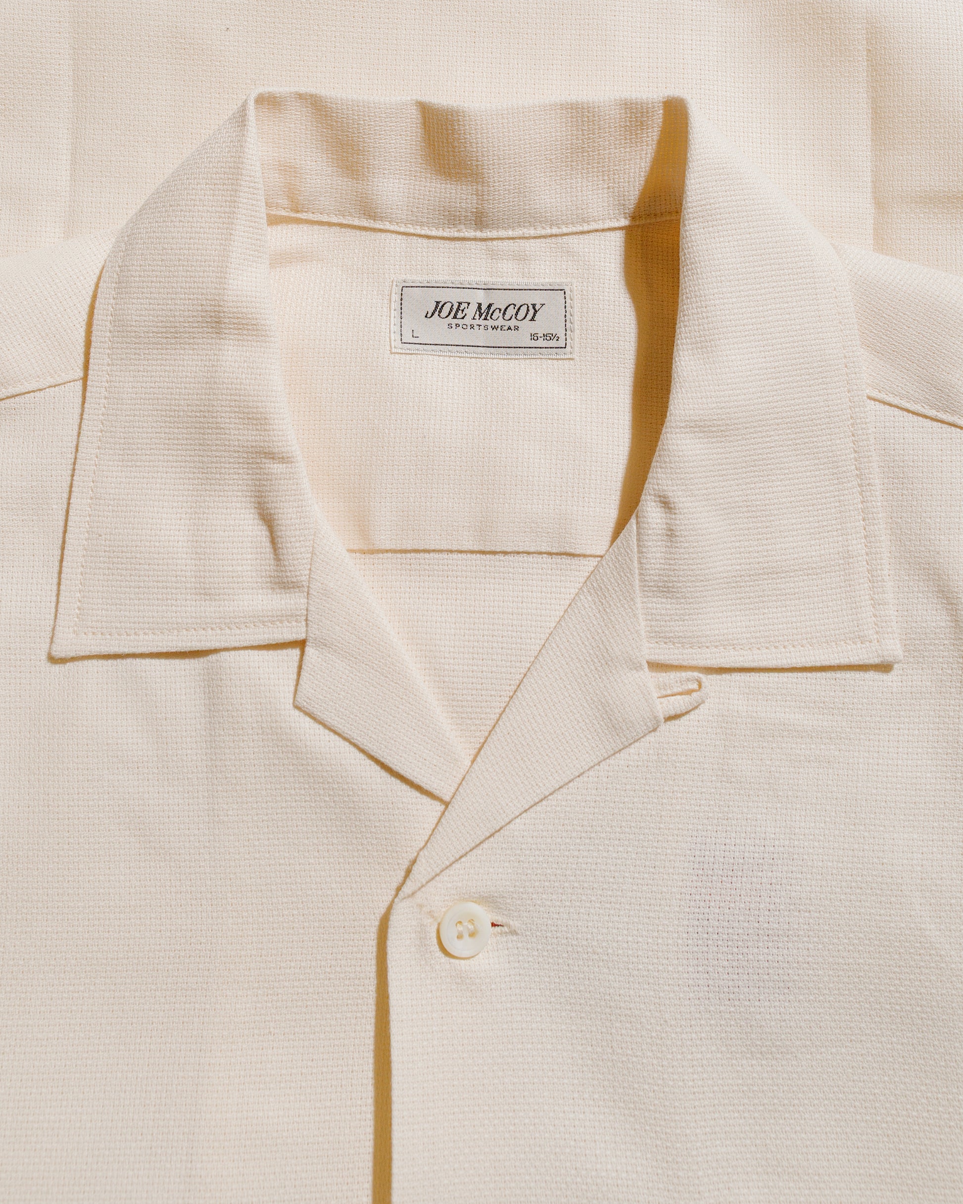 The Real McCoy's MS25010 Joe McCoy Panama Shirt L/S Milk