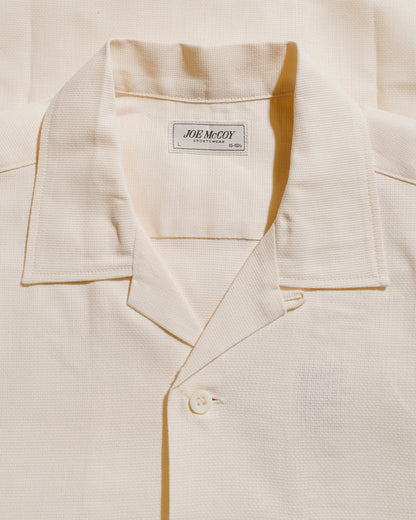 The Real McCoy's MS25010 Joe McCoy Panama Shirt L/S Milk