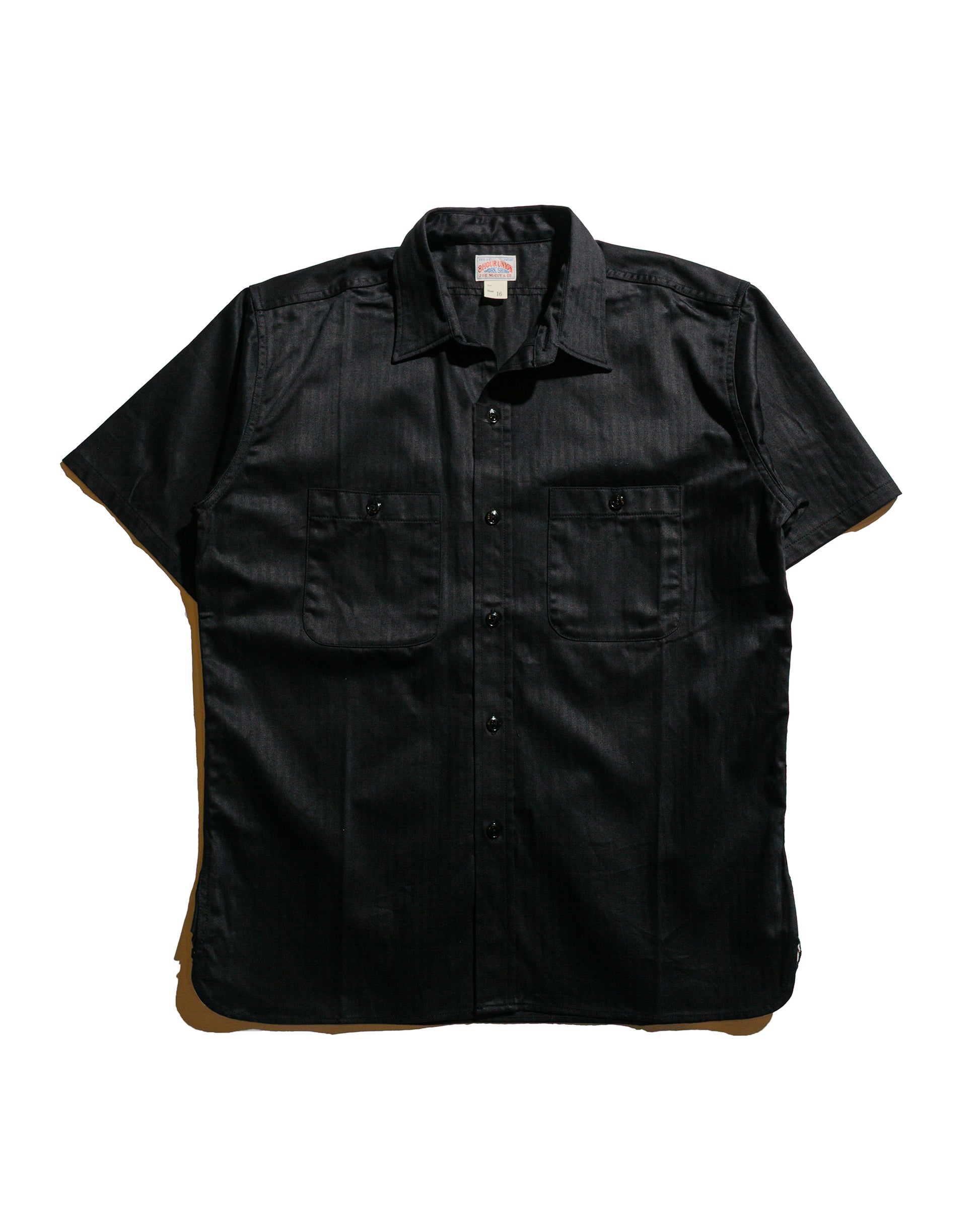 The Real McCoy's MS25013 8HU HBT Work Shirt S/S Black