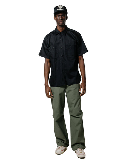 The Real McCoy's MS25013 8HU HBT Work Shirt S/S Black