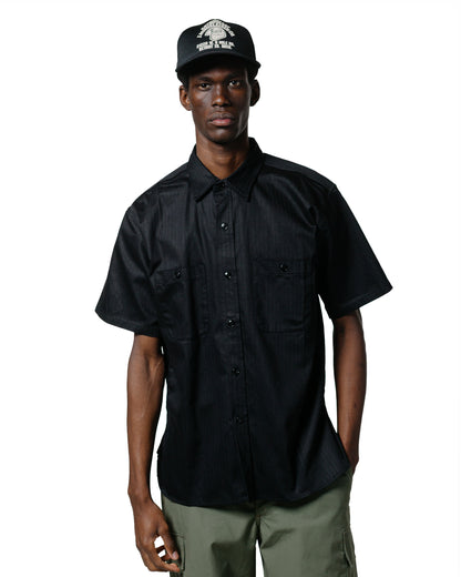 The Real McCoy's MS25013 8HU HBT Work Shirt S/S Black