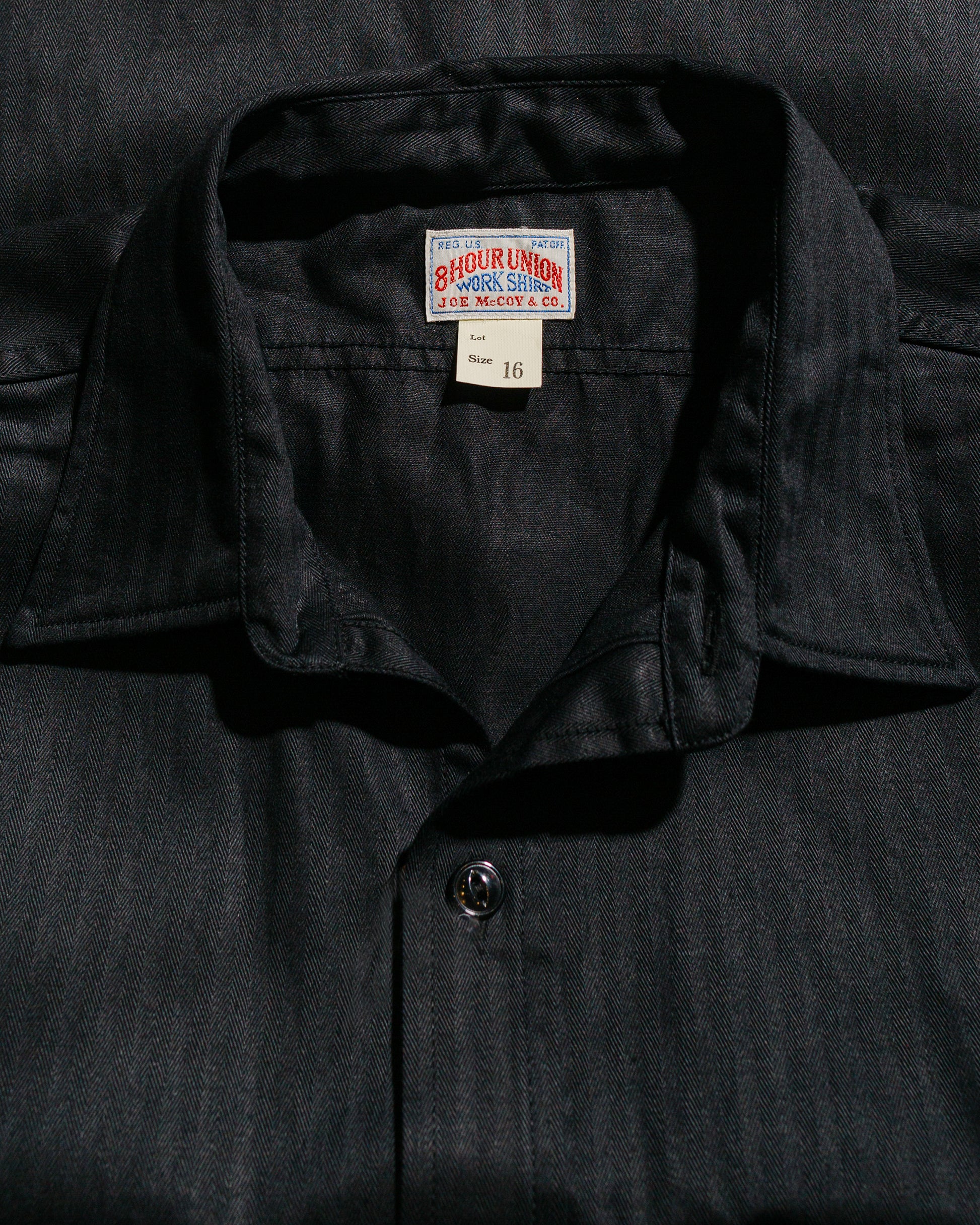 The Real McCoy's MS25013 8HU HBT Work Shirt S/S Black