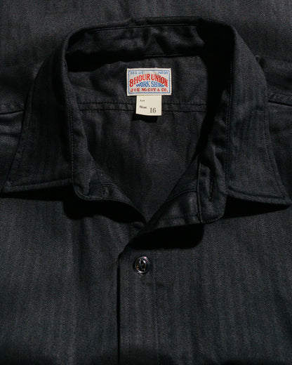 The Real McCoy's MS25013 8HU HBT Work Shirt S/S Black