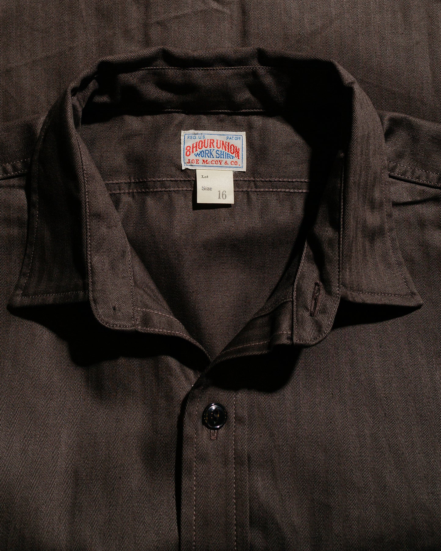 The Real McCoy's MS25013 8HU HBT Work Shirt S/S Steel
