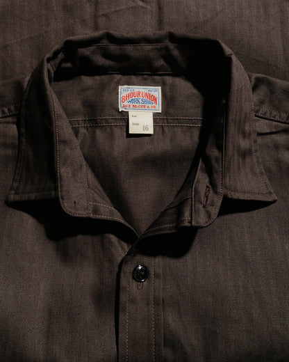 The Real McCoy's MS25013 8HU HBT Work Shirt S/S Steel
