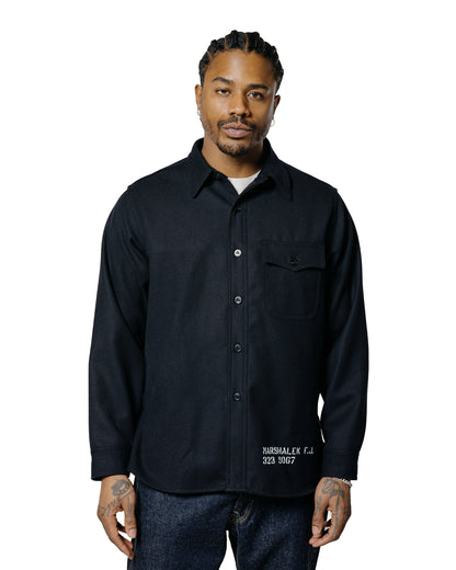 The Real McCoy's MS25102 U.S.N. Wool Blue Flannel Shirt / U.S.S. Brooklyn Navy