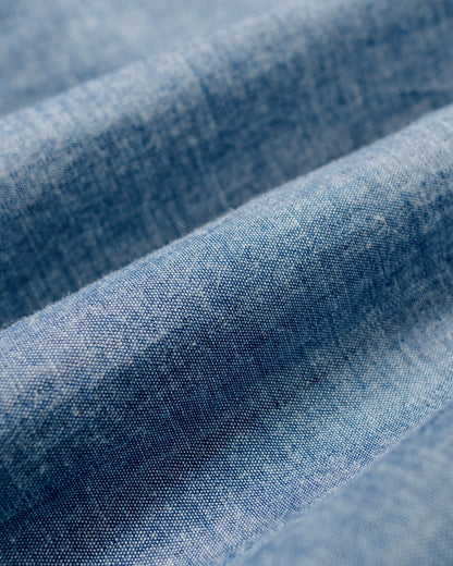 The Real McCoy's MS25104 8HU Chambray Serviceman Work Shirt Light Blue