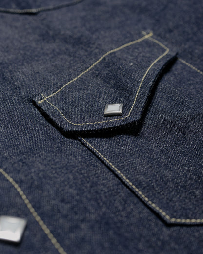 The Real McCoy's MS25107 Denim Western Shirt / Ridge Slant Indigo