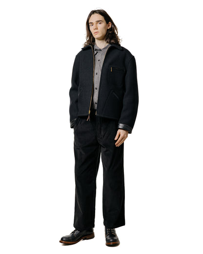 The Real McCoy's MS25109 8HU Cigarette Pocket Mock-Twist Chambray Work Shirt Black
