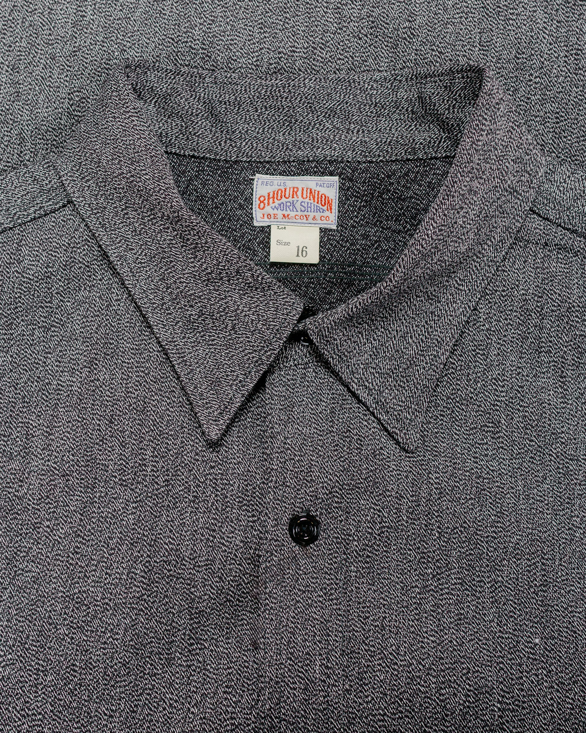 The Real McCoy's MS25109 8HU Cigarette Pocket Mock-Twist Chambray Work Shirt Black