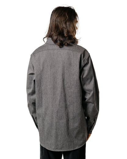 The Real McCoy's MS25109 8HU Cigarette Pocket Mock-Twist Chambray Work Shirt Black