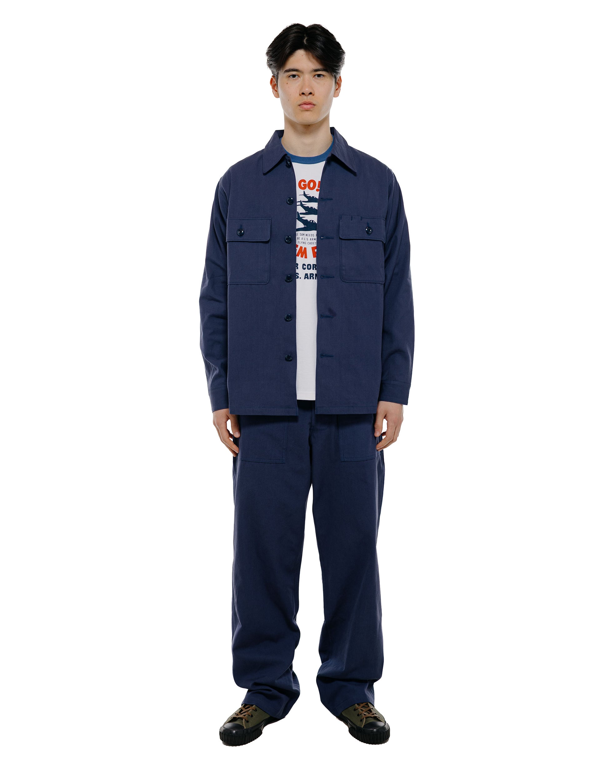 The Real McCoy's MS26003 Shirt, Man's, Missile Combat Crew Blue